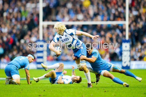 Richie Gray Scotland v Italy Six Nations 2013