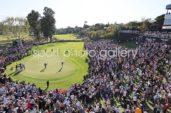Jon Rahm Spain 18th Green Genesis Invitational Riviera California 2023