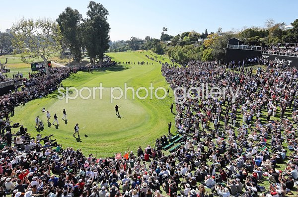 Tiger Woods USA 18th Green Genesis Invitational Riviera California 2023