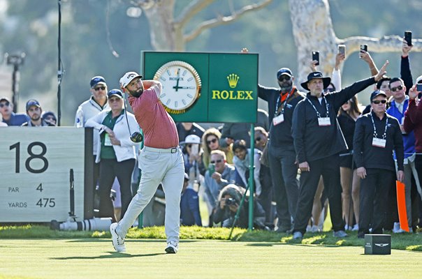 Jon Rahm Spain 18th tee Final Round Genesis Invitational Riviera 2023