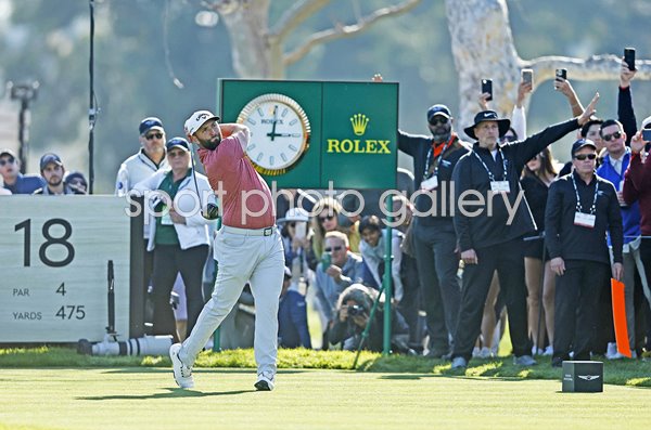 Jon Rahm Spain 18th tee Final Round Genesis Invitational Riviera 2023