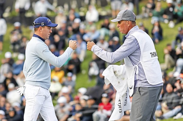 Justin Thomas & caddie Jim Mackay USA Genesis Invitational Riviera 2023