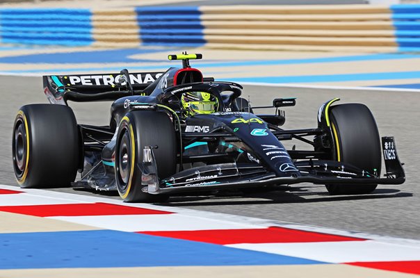 Lewis Hamilton Great Britain driving Mercedes F1 Testing Bahrain 2023