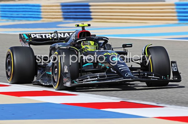 Lewis Hamilton Great Britain driving Mercedes F1 Testing Bahrain 2023