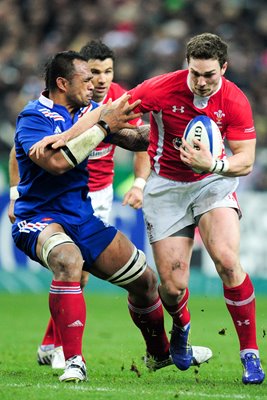 George North Wales Power v France Six Nations 2013