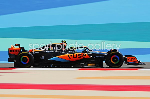 Lando Norris Great Britain driving McLaren F1 Testing Bahrain 2023
