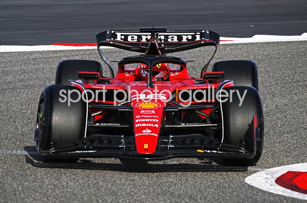 Charles Leclerc Monaco driving Ferrari  F1 Testing Bahrain 2023