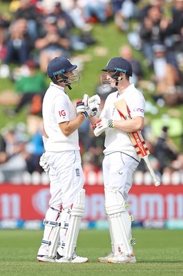 Harry Brook & Joe Root partnership England v New Zealand Wellington 2023