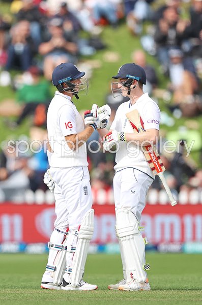 Harry Brook & Joe Root partnership England v New Zealand Wellington 2023