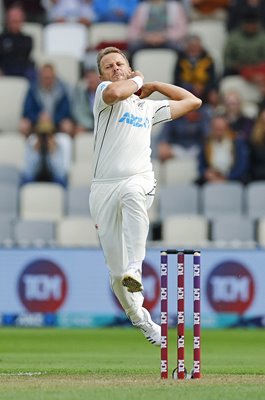 Neil Wagner New Zealand bowls v England Wellington 2023