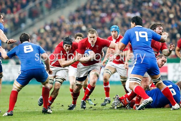 Ryan Jones and Ian Evans Wales v France 2013