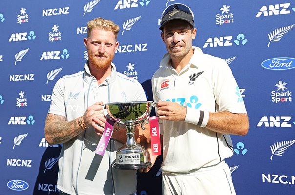 Captains Ben Stokes England & Tim Southee New Zealand share series 2023