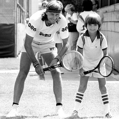 NEWLY AVAILABLE Bjorn Borg with a young Andre Agassi Las Vegas 1978
