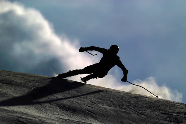 Downhill Skiing Silhouette Austria 2013