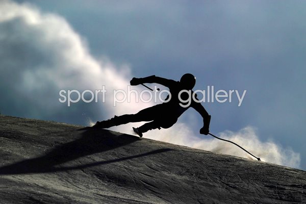 Downhill Skiing Silhouette Austria 2013