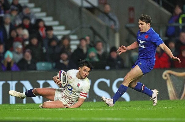 Antoine Dupont France v Marcus Smith England Twickenham Six Nations 2023