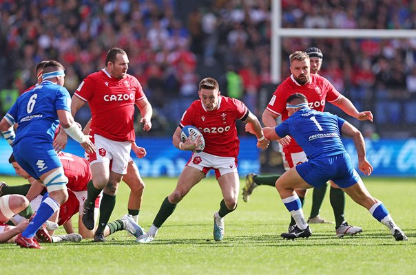 Josh Adams Wales v Italy Rome Six Nations 2023