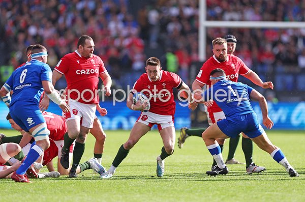 Josh Adams Wales v Italy Rome Six Nations 2023