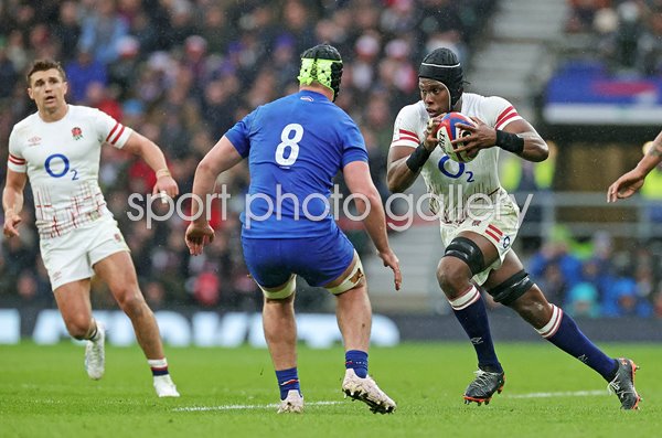 Maro Itoje England v Gregory Alldritt France Twickenham Six Nations 2023