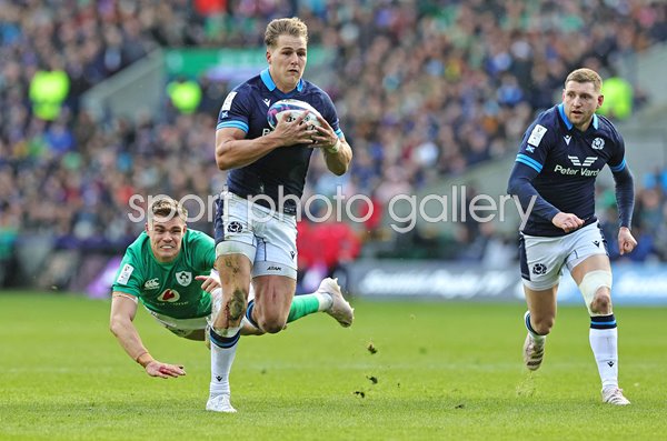 Duhan van der Merwe Scotland v Ireland Murrayfield Six Nations 2023