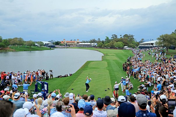 Scottie Scheffler 18th tee Final Round Players Championship TPC Sawgrass 2023