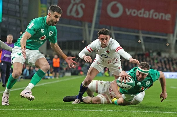 Rob Herring Ireland scores v England Six Nations Dublin 2023