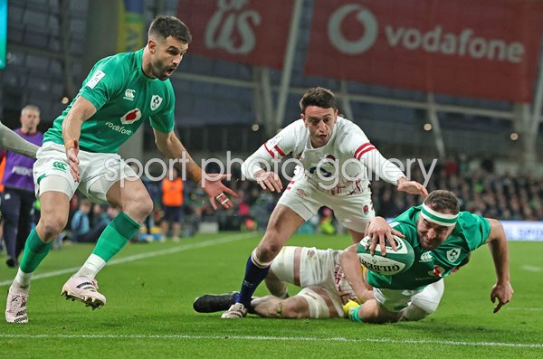 Rob Herring Ireland scores v England Six Nations Dublin 2023