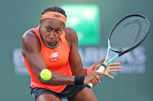 Coco Gauff USA focus Indian Wells California 2023