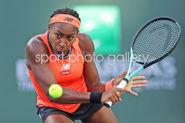 Coco Gauff USA focus Indian Wells California 2023