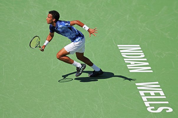 Felix Auger-Aliassime Canada net approach Indian Wells 2023