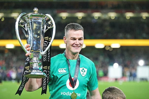 Johnny Sexton Ireland celebrates Grand Slam Six Nations Dublin 2023