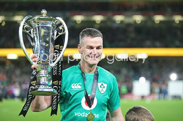 Johnny Sexton Ireland celebrates Grand Slam Six Nations Dublin 2023