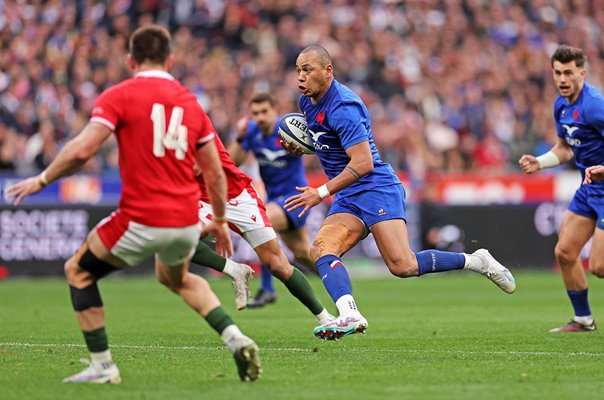 Gael Fickou France scores v Wales Paris Six Nations 2023