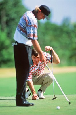 Nick Faldo England & Greg Norman Australia Johnnie Walker Golf 1992