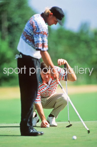 Nick Faldo England & Greg Norman Australia Johnnie Walker Golf 1992