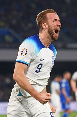 Harry Kane England celebrates v Italy EURO 2024 Qualifying Naples 2023