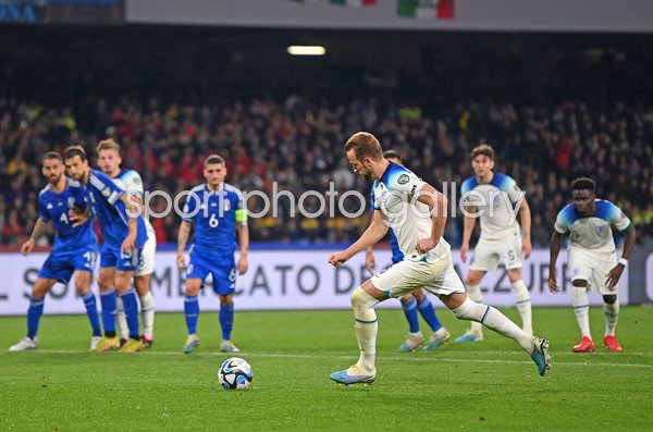 Harry Kane England penalty v Italy EURO 2024 Qualifying Naples 2023
