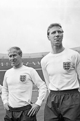 Brothers Bobby & Jackie Charlton England v Scotland Wembley 1965