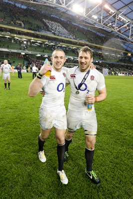 Mike Brown and Chris Robshaw England Dublin 2013