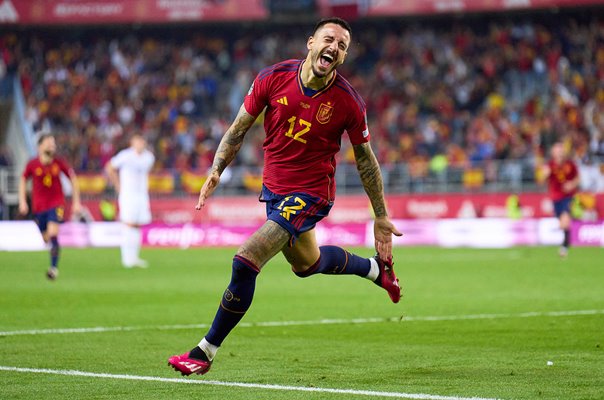 Joselu Spain scores v Norway Group A EURO 2024 Qualifying Malaga 2023