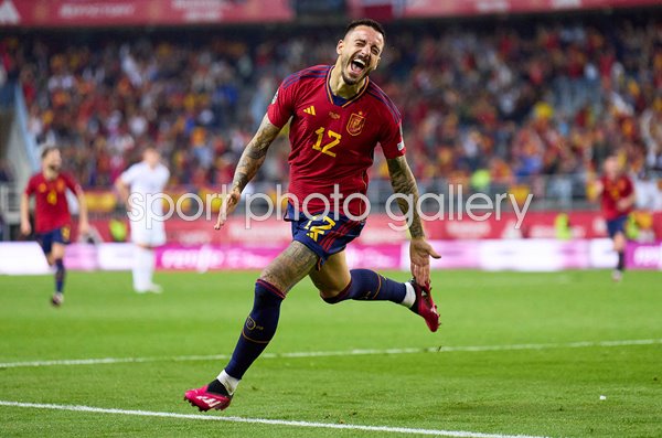 Joselu Spain scores v Norway Group A EURO 2024 Qualifying Malaga 2023