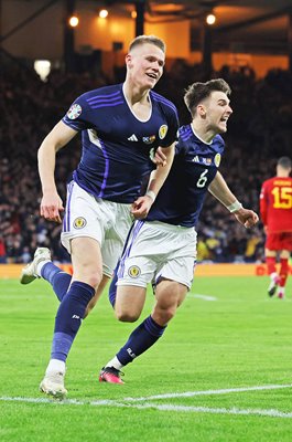 Scott McTominay Scotland celebrates goal v Spain EURO 2024 Qualifier 2023
