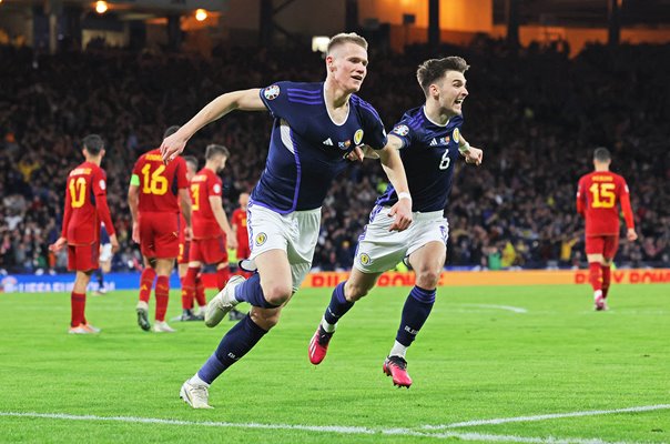 Scott McTominay Scotland celebrates v Spain EURO 2024 Qualifier 2023