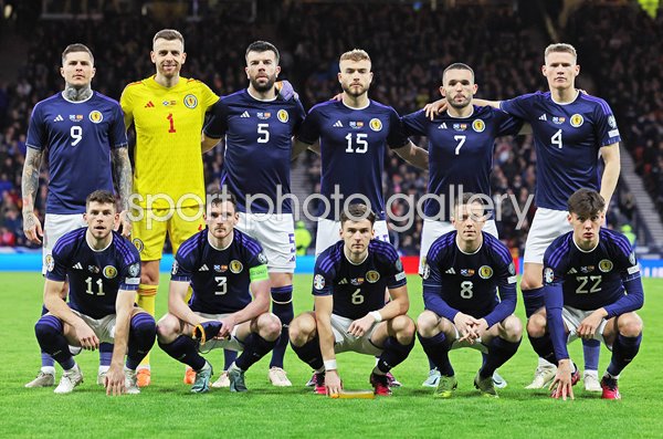 Scotland team v Spain EURO 2024 Qualifying Hampden Park 2023