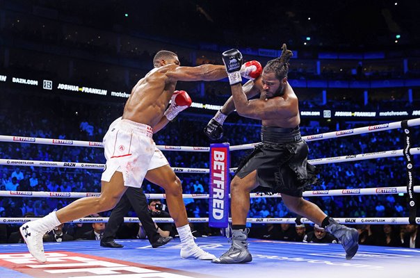 Anthony Joshua punches Jermaine Franklin Heavyweight fight London 2023