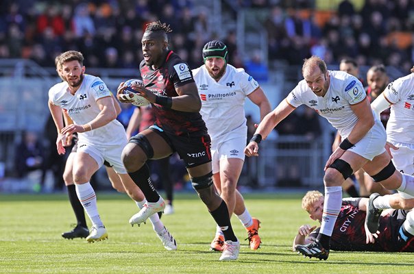 Maro Itoje Saracens v Alun Wyn Jones Ospreys Champions Cup Barnet 2023