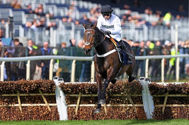 Constitution Hill ridden by Nico de Boinville win Aintree Hurdle Liverpool 2023