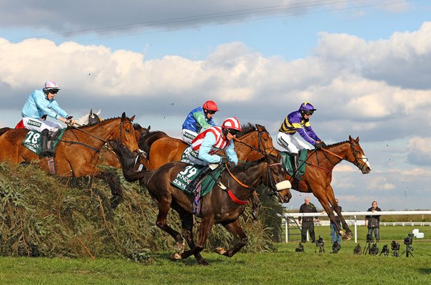 Corach Rambler & Derek Fox jump the Chair Grand National Aintree 2023