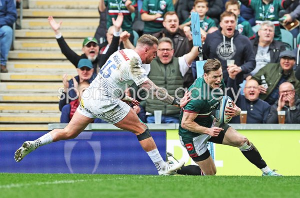 Chris Ashton Leicester Tigers scores 100th career try v Exeter Premiership 2023
