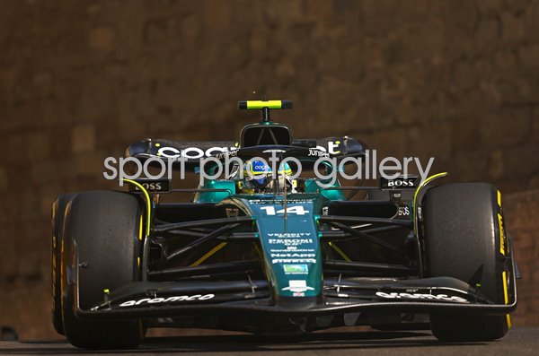 Fernando Alonso Spain driving Aston Martin F1 Grand Prix of Azerbaijan 2023